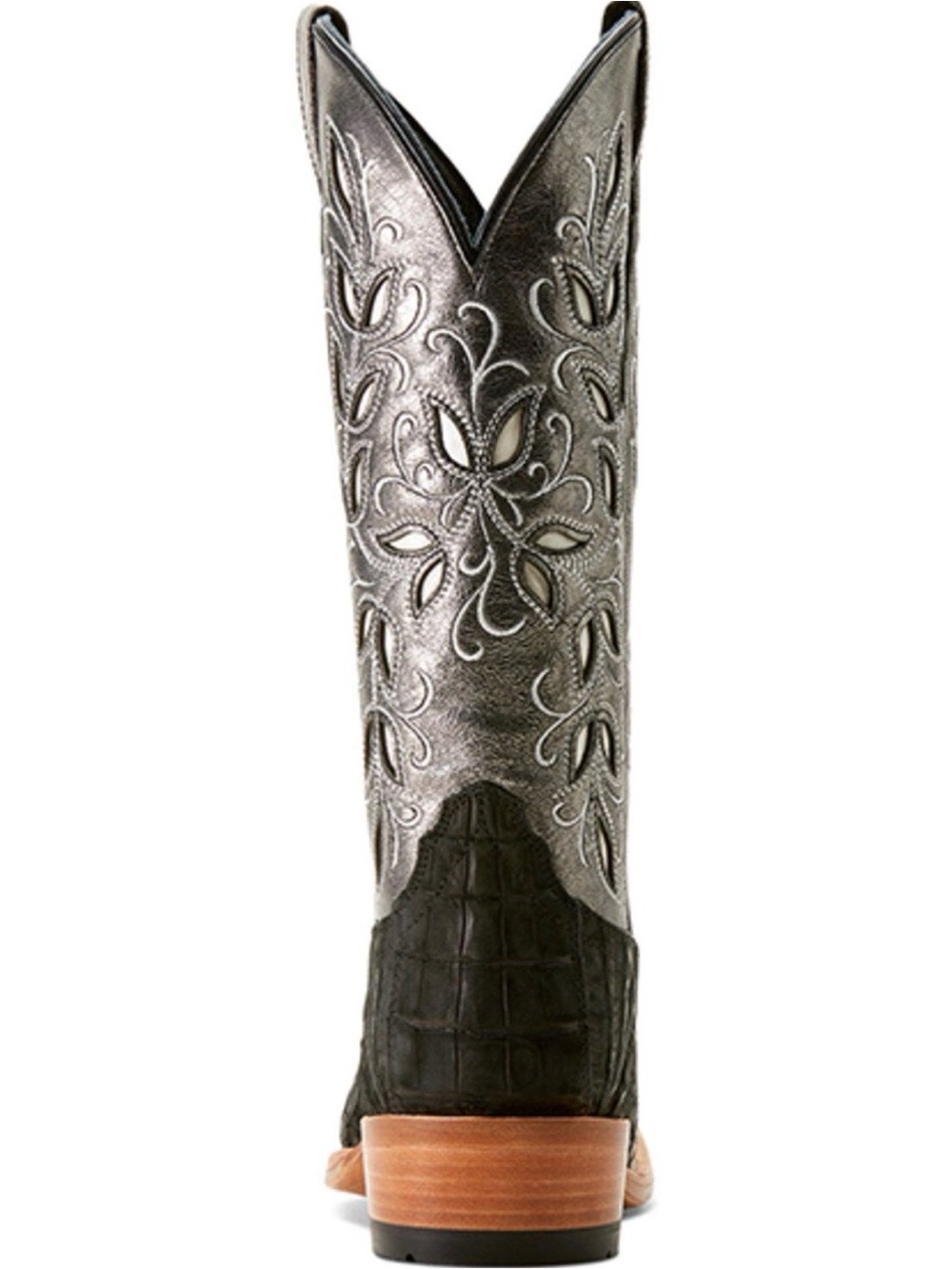 Ariat Brown Embossed Leather Decorative Boot Shims - Picture 3 of 4
